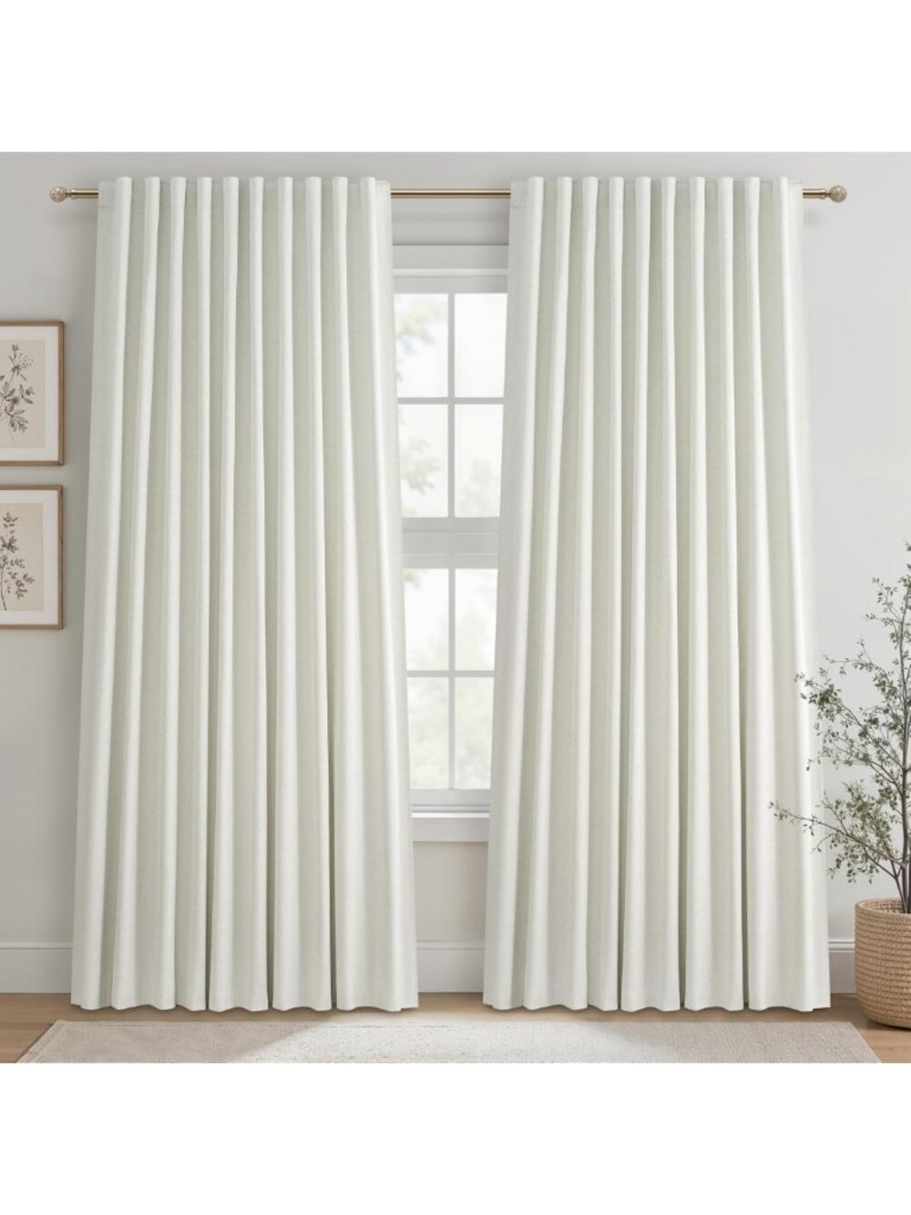 Stylish Extra Wide Blackout Curtains 70"x96" for Living Room & Sliding Doors